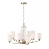 Стеклянная подвесная люстра Опал SL1403.303.10 белая цилиндр ST Luce