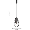Стеклянный подвесной светильник Grahan 4606-1P круглый черный F-Promo