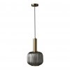 Стеклянный подвесной светильник Iris  2070-B+BR форма шар черный Loft It