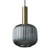 Стеклянный подвесной светильник Iris  2070-B+BR форма шар черный Loft It