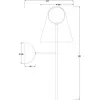 Стеклянное бра Doublety FR5382WL-01BS форма шар белое Freya