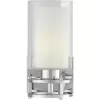 Стеклянное бра Marietta LDW 8025-1 CHR+WT цилиндр белое Lumina Deco