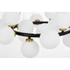 Стеклянный подвесной светильник Marsiada LDP 6033-15 BK+MD форма шар белый Lumina Deco