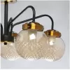 Стеклянная потолочная люстра Вита 220012905 бежевая форма шар MW-Light