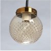 Стеклянная потолочная люстра Вита 220012905 форма шар бежевая MW-Light