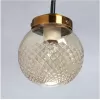 Стеклянная потолочная люстра Вита 220012905 бежевая форма шар MW-Light