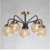 Стеклянная потолочная люстра Вита 220012905 бежевая форма шар MW-Light