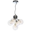 Стеклянная подвесная люстра Dandelion VL1173L05 форма шар прозрачная Vele Luce