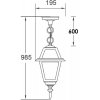 Стеклянный уличный светильник подвесной FARO-FROST S 91105fS Bl Oasis Light