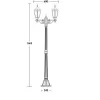 Стеклянный наземный фонарь COVENTRY 91508A Bl прозрачный Oasis Light