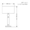 Интерьерная настольная лампа Artu ART-LG-1(P) цилиндр Kutek