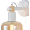 Стеклянное бра Skald 1109/1A White цилиндр цвет янтарь Escada