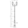 Стеклянный наземный фонарь ROMA L 95210LA E7 Bl прозрачный Oasis Light