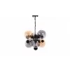 Стеклянный подвесной светильник Afrodis LDP 1138-6 AMB+GY форма шар серый Lumina Deco
