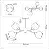 Стеклянная потолочная люстра Odell 5650/4C бежевая Lumion