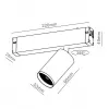 Трековый светильник Smart Line IL.0050.5010-GU10-BK цилиндр черный Imex
