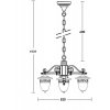 Стеклянный уличный светильник подвесной KRAKOV 1 S 87270S/3/02 Gb прозрачный Oasis Light