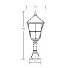 Стеклянный наземный фонарь QUADRO XXL 79904XXL/G Bl прозрачный Oasis Light