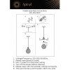 Стеклянный подвесной светильник Sofi APL.302.06.01 форма шар белый Aployt