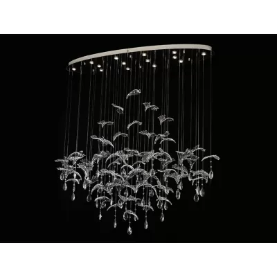 Потолочная люстра 8200 8220/140 С oval chrome Newport