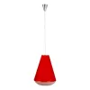 Стеклянный подвесной светильник  CL.8301-RED конус прозрачный