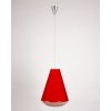 Стеклянный подвесной светильник  CL.8301-RED конус прозрачный