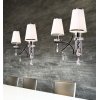 Бра Glamour LDW 66247-2 WT+CHR конус белое Lumina Deco