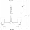 Стеклянная подвесная люстра Элла 483014906 серая цилиндр MW-Light