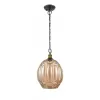 Стеклянный подвесной светильник Helen 10038 VL4266P41 цвет янтарь Vele Luce