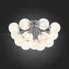 Стеклянная потолочная люстра Dualita SL431.102.15 форма шар белая ST Luce