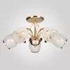 Стеклянная потолочная люстра  30026/5 золото белая Eurosvet