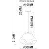 Стеклянный подвесной светильник Isola WE219.02.163 Wertmark