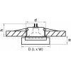 Стеклянный точечный светильник Lei mini 006137 черный Lightstar