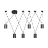 Подвесной светильник Actuel 1441-6P черный цилиндр Favourite