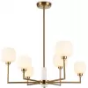 Стеклянная потолочная люстра HIGH LIGHT LH53015 белая Ambrella