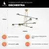 Стеклянная потолочная люстра Orchestra VL7204L08 белая Vele Luce