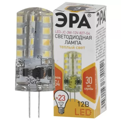 Лампочка светодиодная LED JC-3W-12V-827-G4 ЭРА Лампочка светодиодная LED JC-3W-12V-827-G4 ЭРА