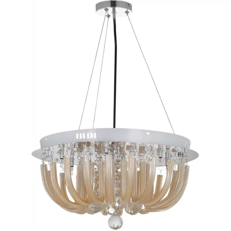 Стеклянная подвесная люстра Tristar LDC 9798-450 бежевая Lumina Deco Стеклянная подвесная люстра Tristar LDC 9798-450 бежевая Lumina Deco