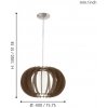 Стеклянный подвесной светильник Stellato 3 95591 форма шар Eglo
