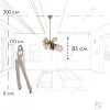 Стеклянная подвесная люстра Britannica 10401/600S цвет янтарь Loft It
