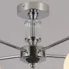 Стеклянная потолочная люстра  IL0064-5C-79 CR белая форма шар