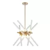 Стеклянная подвесная люстра Fury 10038 VL5684P12 цилиндр белая Vele Luce