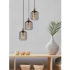 Стеклянный подвесной светильник Chisle 43499 цилиндр черный Eglo