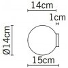 Стеклянный настенно-потолочный светильник Lumi F07G2501 белый форма шар Fabbian