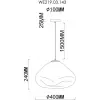 Стеклянный подвесной светильник Isola WE219.03.143 цвет янтарь Wertmark