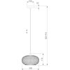 Стеклянный подвесной светильник Gem 50262/1 темно-серый серый Eurosvet