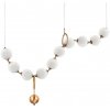 Стеклянная подвесная люстра  10222P/10 gold белая форма шар DeLight Collection