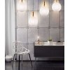 Стеклянный подвесной светильник Orito LDP 1219-300 WT+GD форма шар белый Lumina Deco