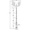 Стеклянный наземный фонарь ALBORG L 79710LA/E7 09 Bl прозрачный Oasis Light