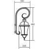 Стеклянный настенный фонарь уличный ROMA L 95202L/18 Bl прозрачный Oasis Light